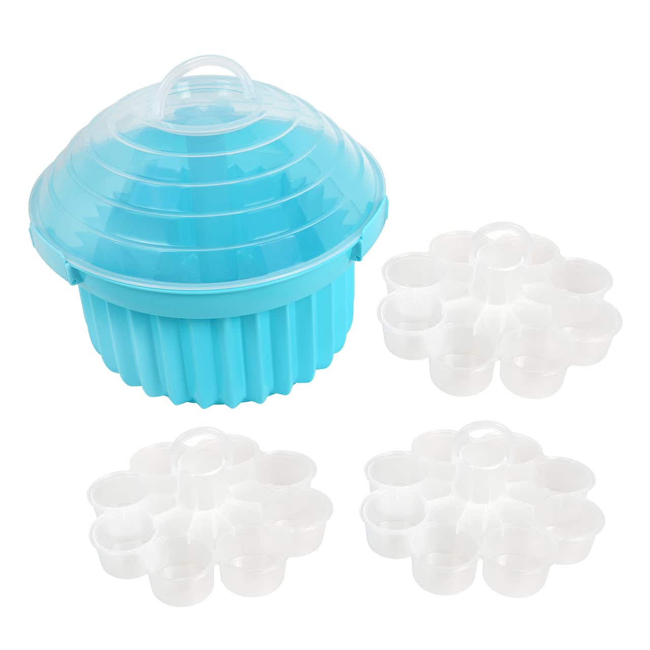 6 Pack: 3 Tier Cupcake Carrier by Celebrate It&#x2122;
